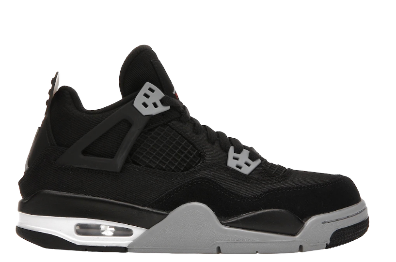Jordan 4 Black Canvas (5Y / 6.5W)
